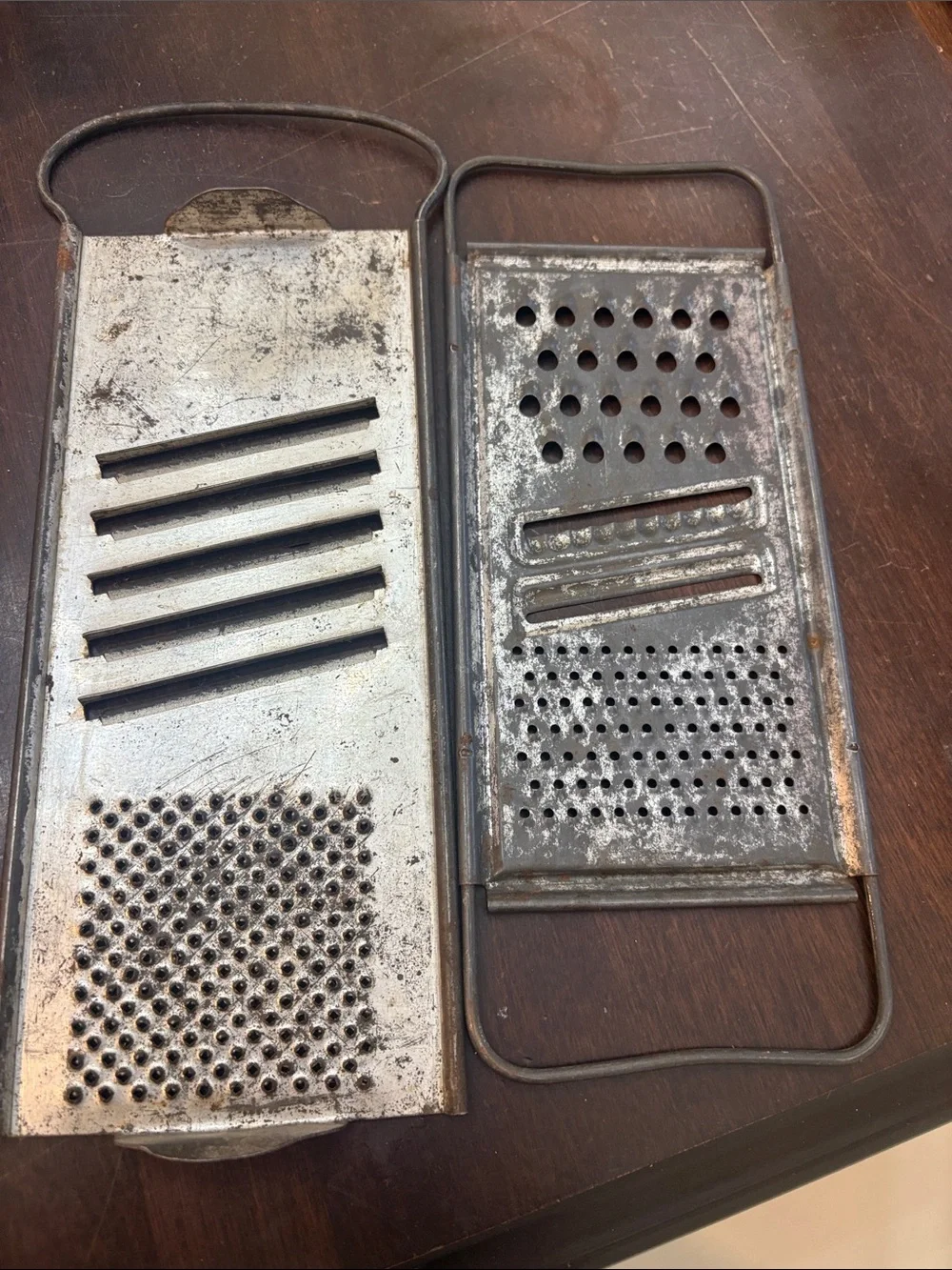 Vintage Metal Handheld Cheese & Vegetable Graters